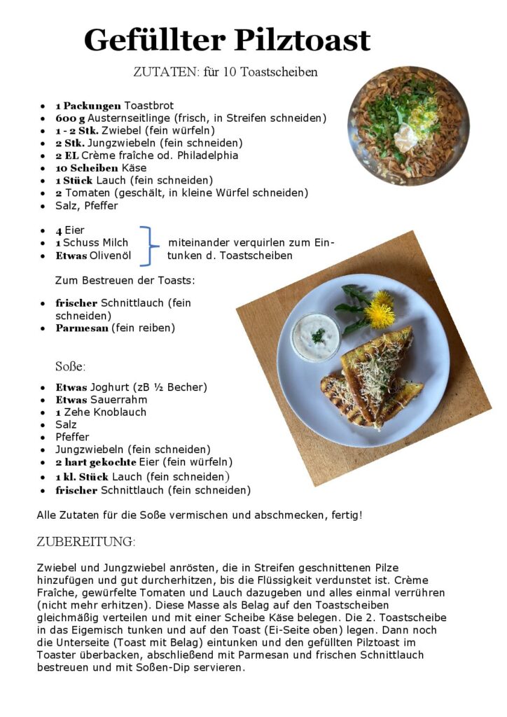 Pilzrezept des Monats